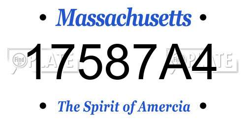 17587A4 Massachusetts License Plate