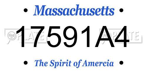 17591A4 Massachusetts License Plate