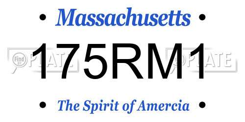 175RM1 Massachusetts License Plate