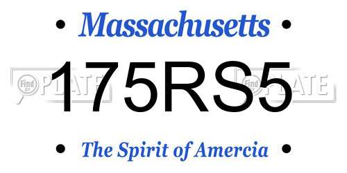 175RS5 Massachusetts License Plate