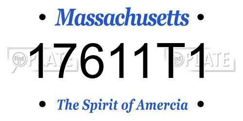 17611T1 Massachusetts License Plate