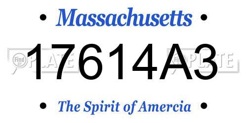 17614A3 Massachusetts License Plate