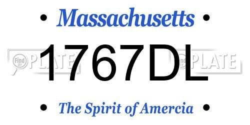 1767DL Massachusetts License Plate