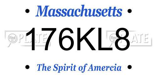 176KL8 Massachusetts License Plate
