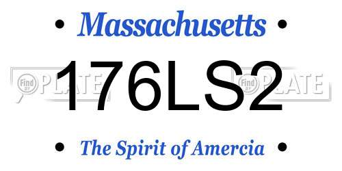 176LS2 Massachusetts License Plate