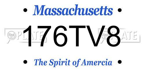 176TV8 Massachusetts License Plate