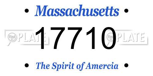 17710 Massachusetts License Plate