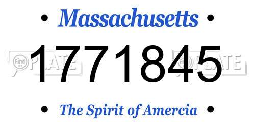1771845 Massachusetts License Plate