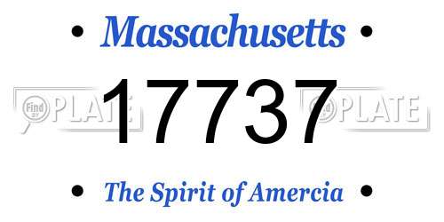 17737 Massachusetts License Plate