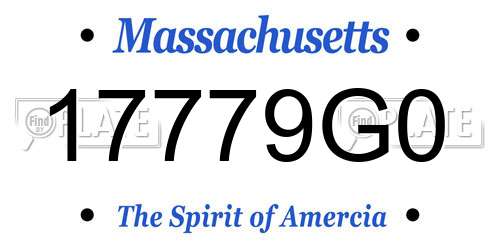 17779G0 Massachusetts License Plate