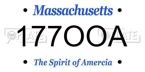 177OOA Massachusetts License Plate