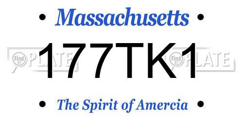 177TK1 Massachusetts License Plate
