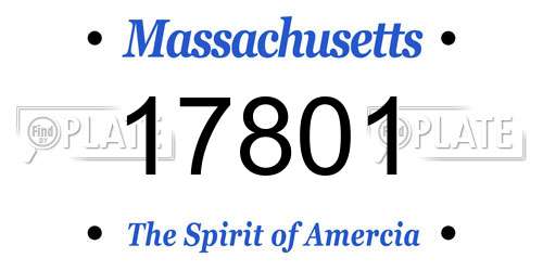 17801 Massachusetts License Plate