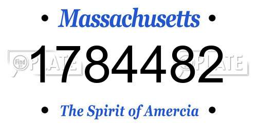 1784482 Massachusetts License Plate