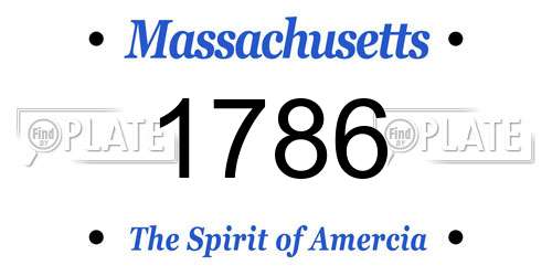 1786 Massachusetts License Plate