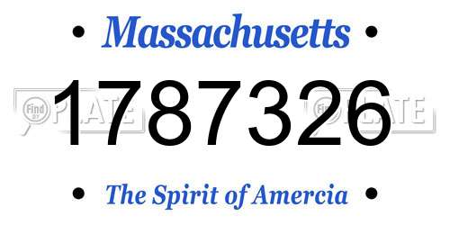 1787326 Massachusetts License Plate