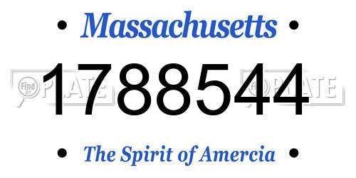 1788544 Massachusetts License Plate