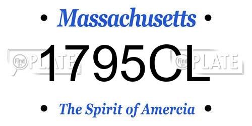 1795CL Massachusetts License Plate