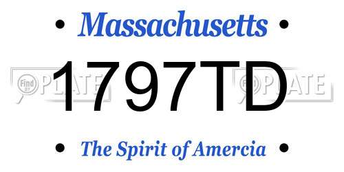 1797TD Massachusetts License Plate