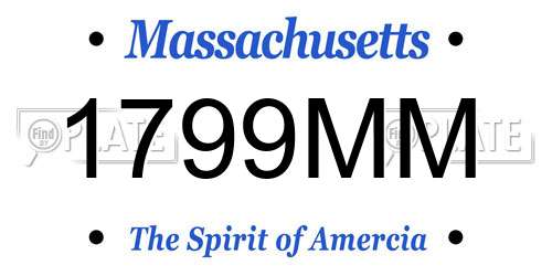 1799MM Massachusetts License Plate