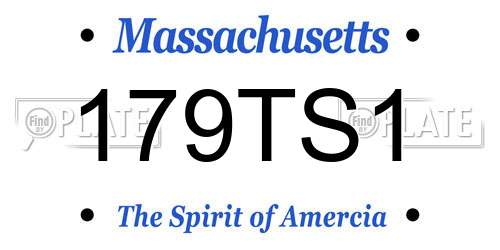 179TS1 Massachusetts License Plate