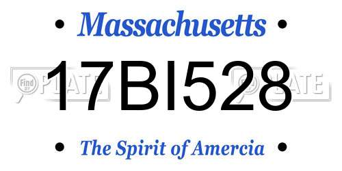 17BI528 Massachusetts License Plate