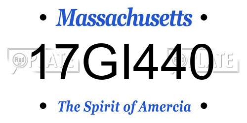 17GI440 Massachusetts License Plate