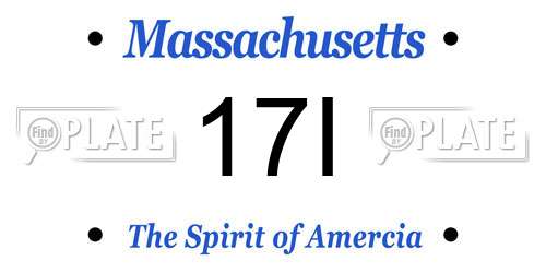 17I Massachusetts License Plate