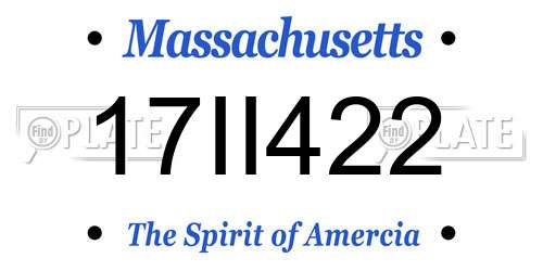 17II422 Massachusetts License Plate