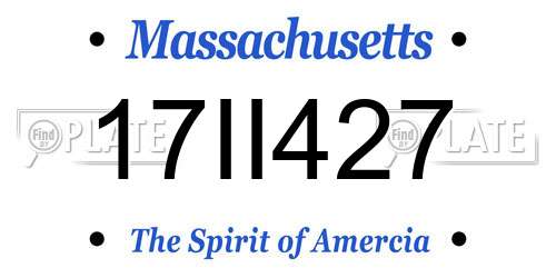 17II427 Massachusetts License Plate