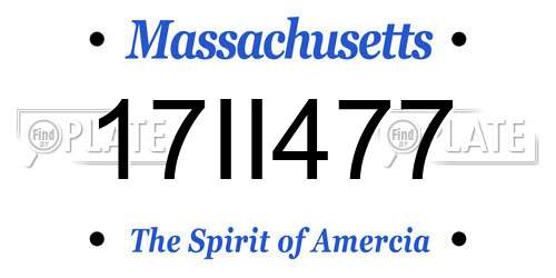 17II477 Massachusetts License Plate