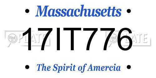 17IT776 Massachusetts License Plate
