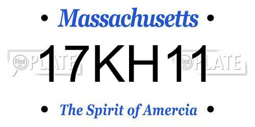 17KH11 Massachusetts License Plate