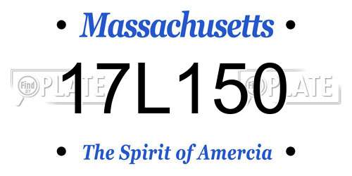 17L150 Massachusetts License Plate