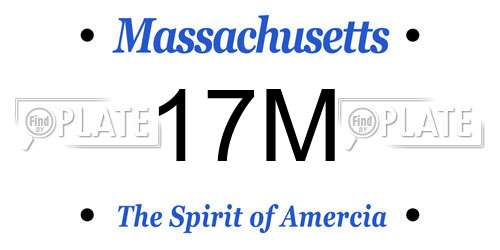 17M Massachusetts License Plate