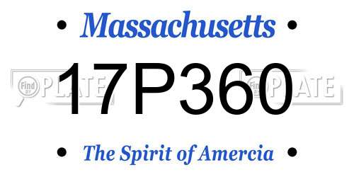 17P360 Massachusetts License Plate