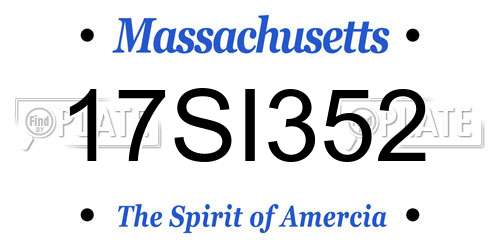 17SI352 Massachusetts License Plate
