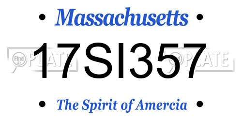 17SI357 Massachusetts License Plate