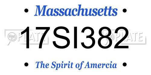 17SI382 Massachusetts License Plate