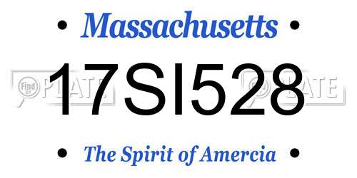 17SI528 Massachusetts License Plate
