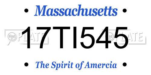 17TI545 Massachusetts License Plate
