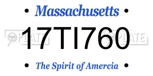 17TI760 Massachusetts License Plate
