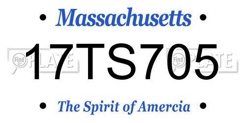 17TS705 Massachusetts License Plate