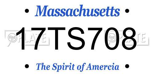 17TS708 Massachusetts License Plate