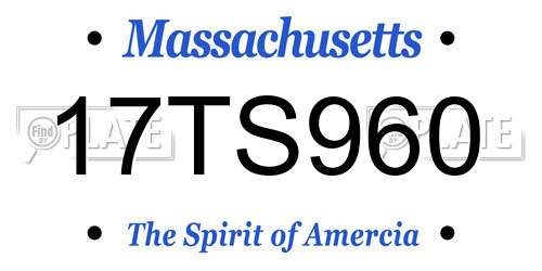 17TS960 Massachusetts License Plate