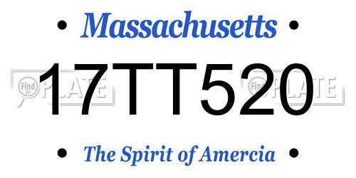 17TT520 Massachusetts License Plate