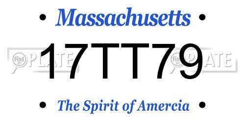 17TT79 Massachusetts License Plate