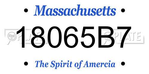 18065B7 Massachusetts License Plate