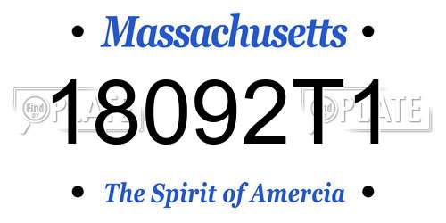 18092T1 Massachusetts License Plate