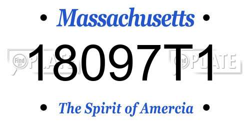 18097T1 Massachusetts License Plate
